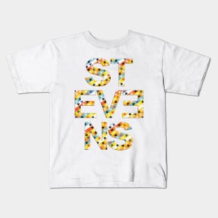 Stevens, name, typography Kids T-Shirt
